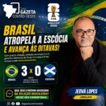 Brasil domina a Escócia, vence por 3 a 0 e avança na liderança do Grupo C